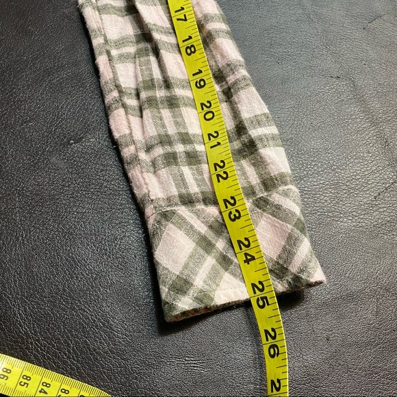 Free People Catch Up with Me Plaid Lightweight Flannel Button Down Shirt Size S - Picture 14 of 15